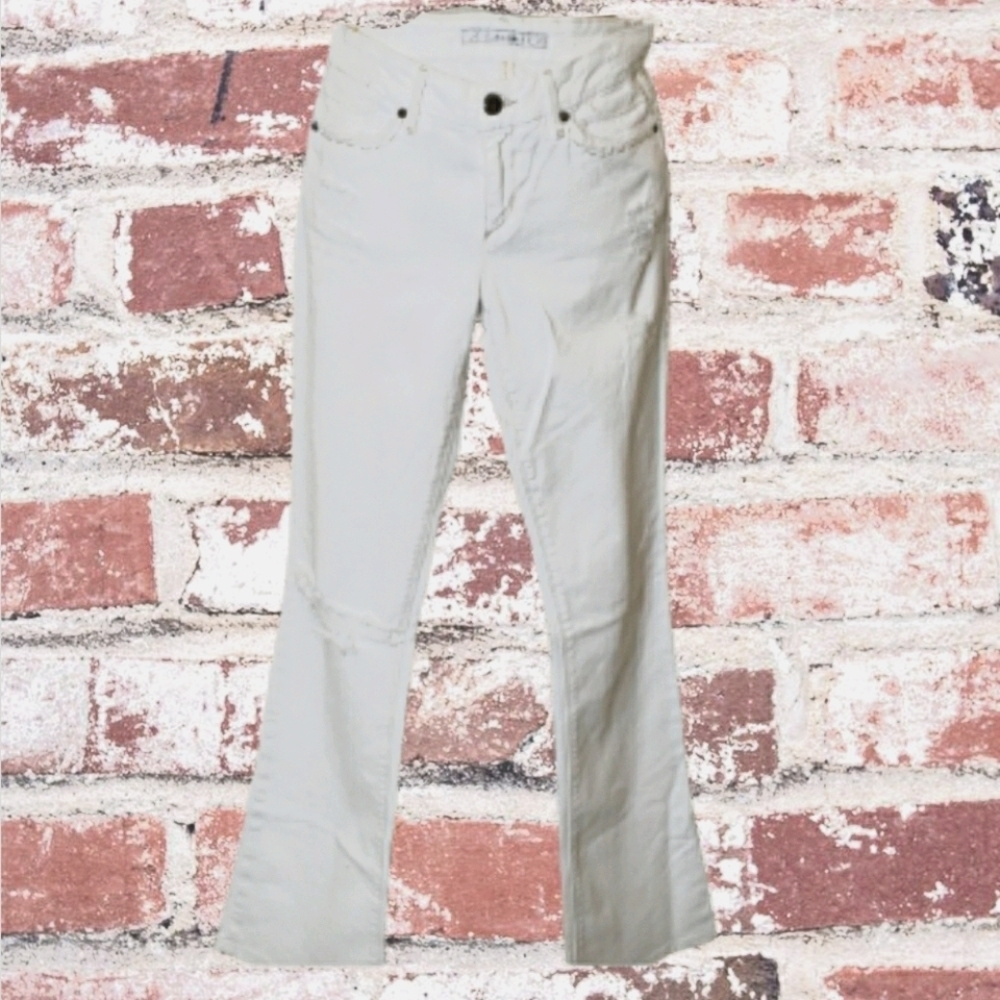 Joe's Jeans White Distressed Rocker Fit Size 28